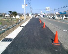勿来泉線歩道築造工事(いわき市)